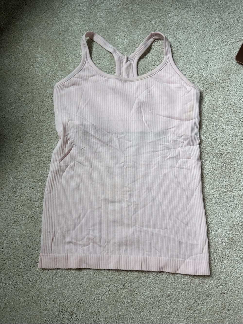 Women’s Ribbed Racerback Tank Top - Light Pink